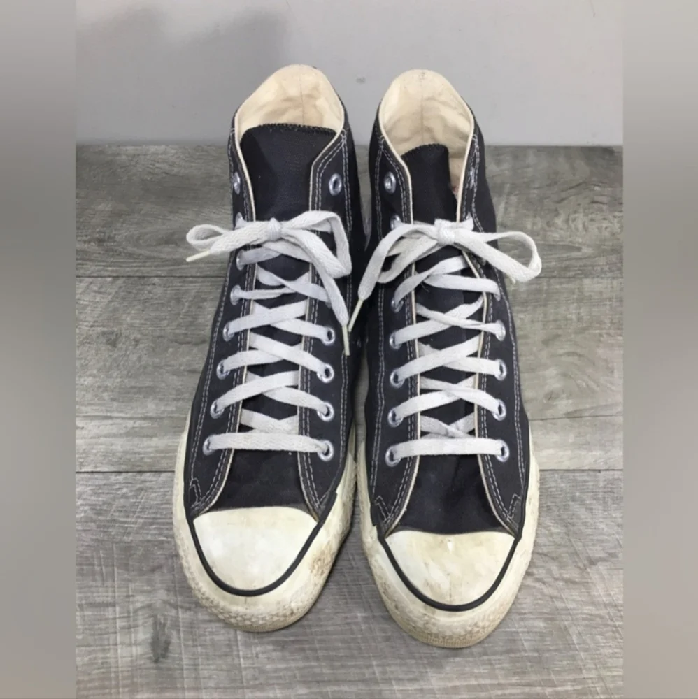 Vintage Converse Youth All Star Hi Top Shoes Made in USA 29160 Black Size 4